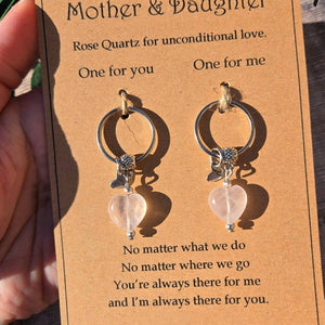 Rose Quartz For Unconditional Love Personalized Crystal Keyring Gift Set