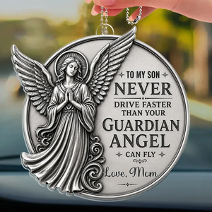 "Protected By Love And Grace" – Personalized Car Ornament | Faith-Based Car Keepsake