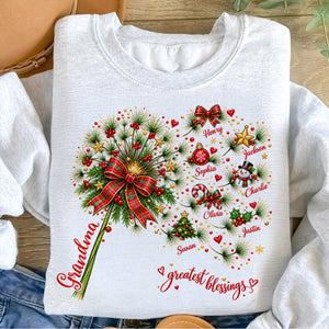 Grandma’s Greatest Blessings – Personalized Christmas Sweatshirt | Heartfelt Holiday Gift For Grandma