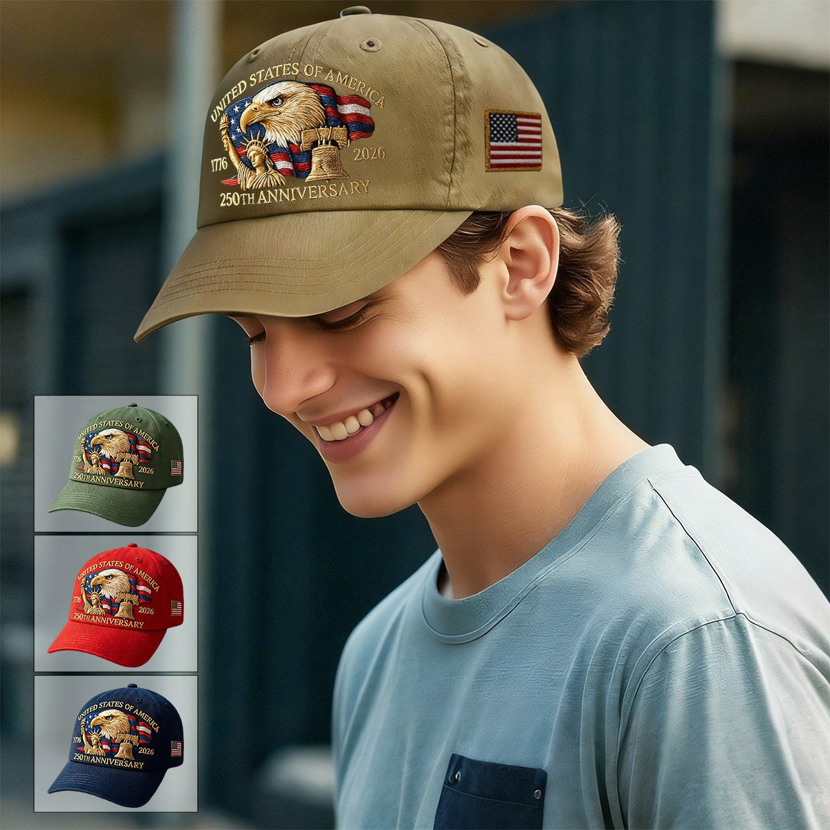 Eagle Liberty United States 250th Anniversary Hat 2026 Adjustable Patriotic Baseball Cap