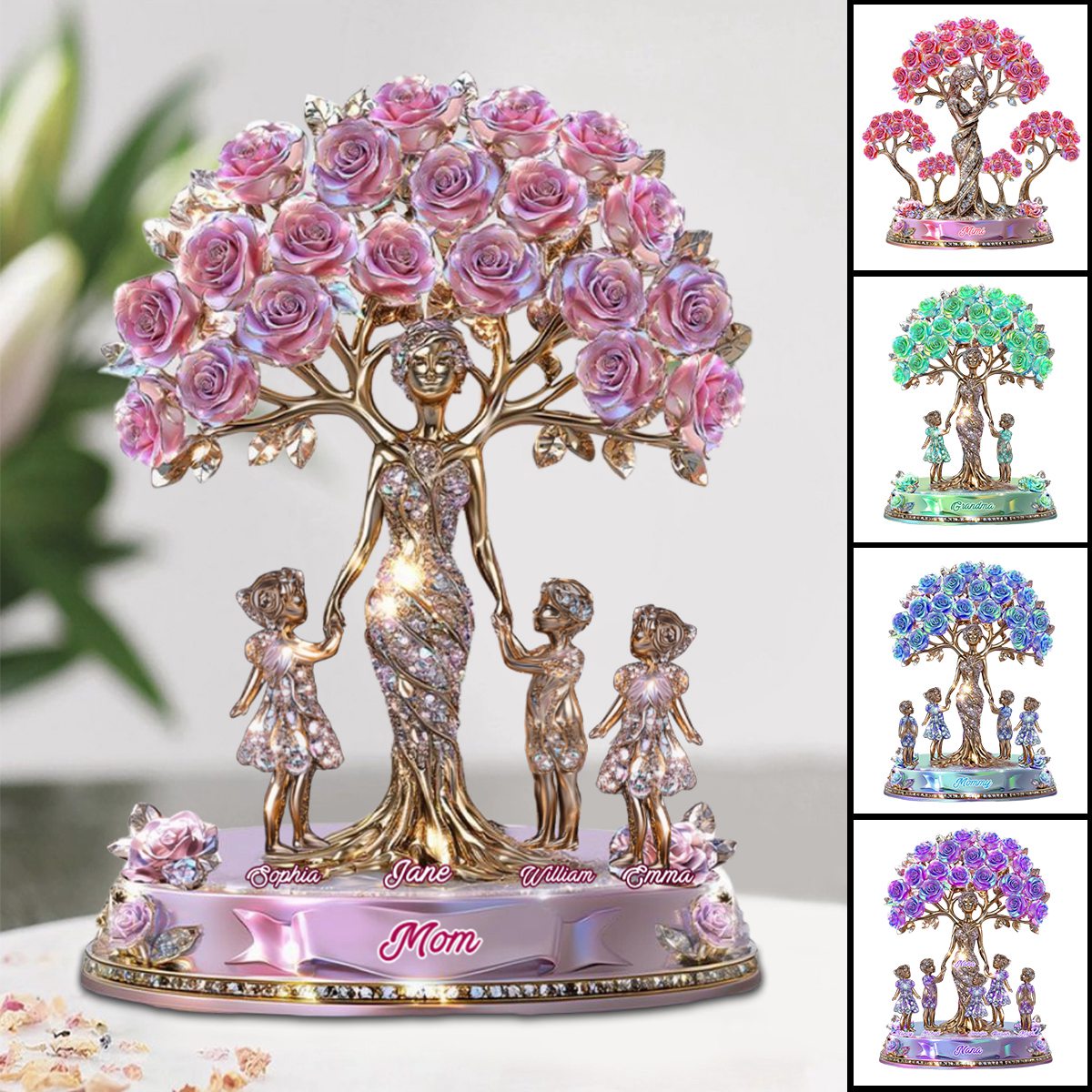 The Love Between Mother And Her Kids - Personalized Custom Shaped Acrylic Plaque