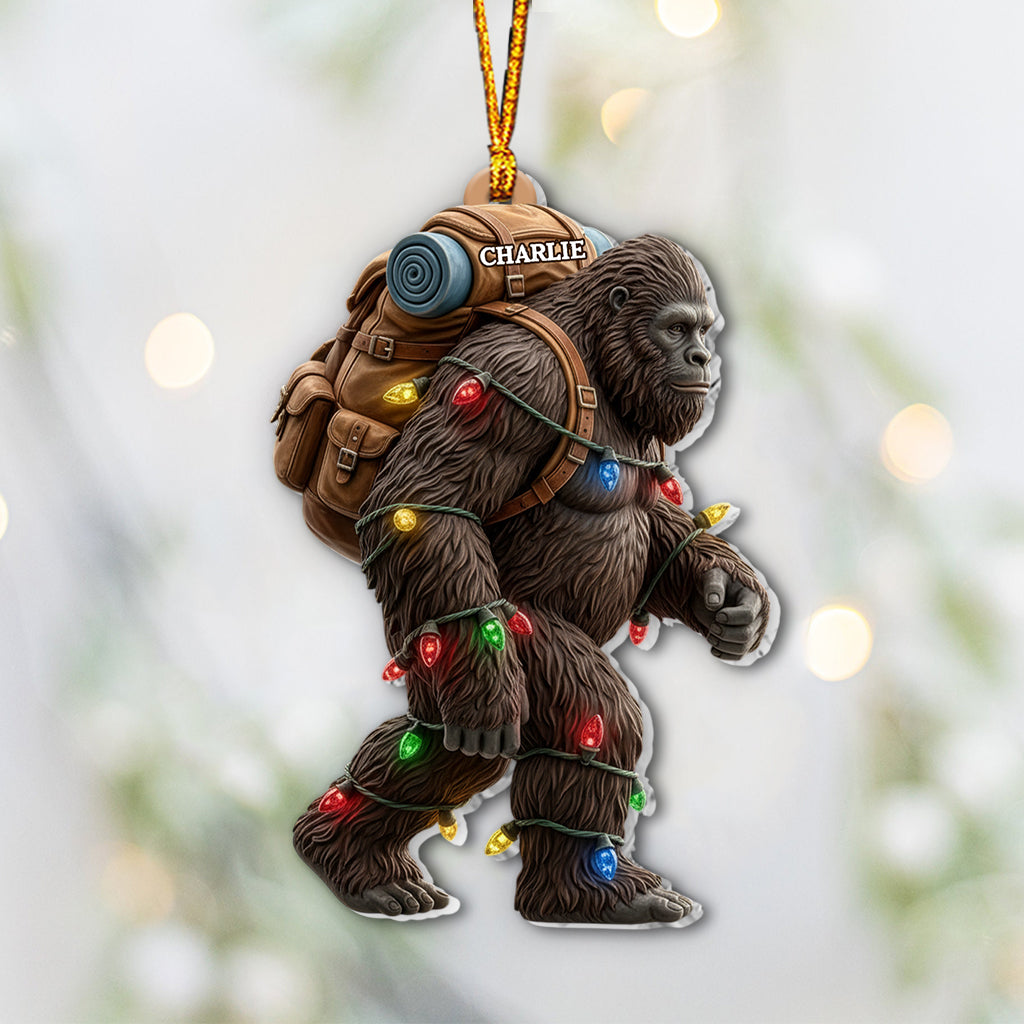 Sasquatch Holiday Spirit - Personalized Acrylic Ornament Gift For  Hiking Lover