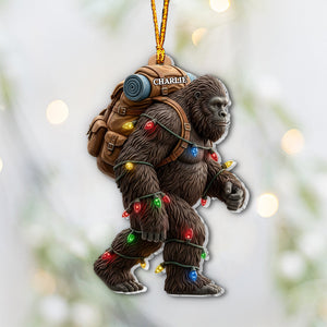 Sasquatch Holiday Spirit - Personalized Acrylic Ornament Gift For  Hiking Lover