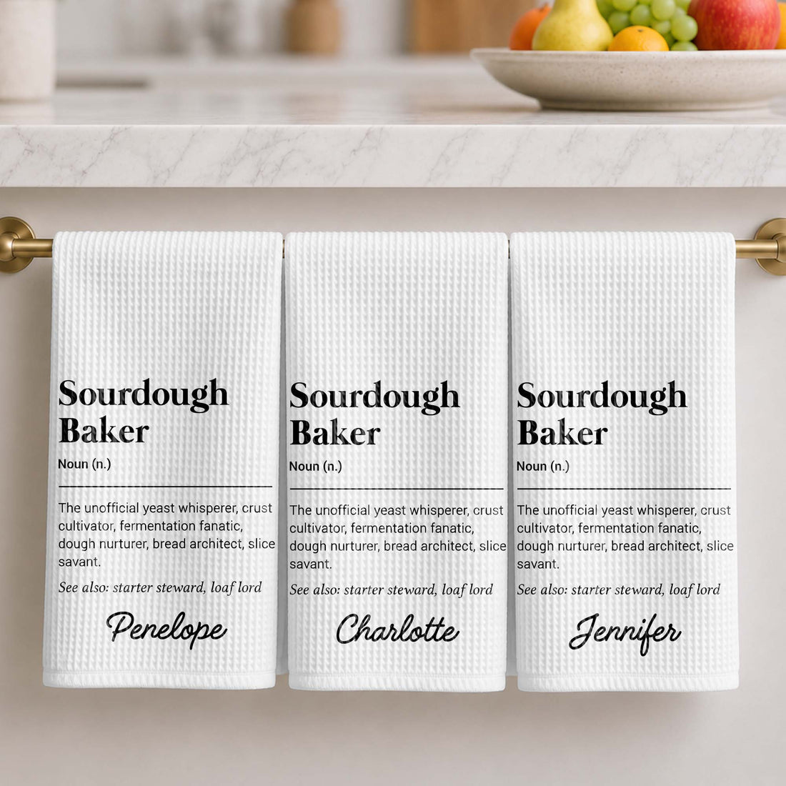 "Sourdough Baker Definition" – Personalized Kitchen Towel | Gift For Bakers & Bread Lovers