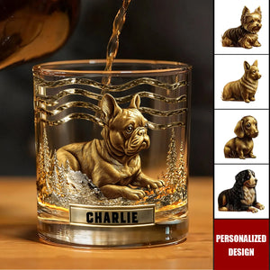 Personalized Whiskey Glass With Dog Design – A Unique Gift For Dog Lovers And Whiskey Drinkers