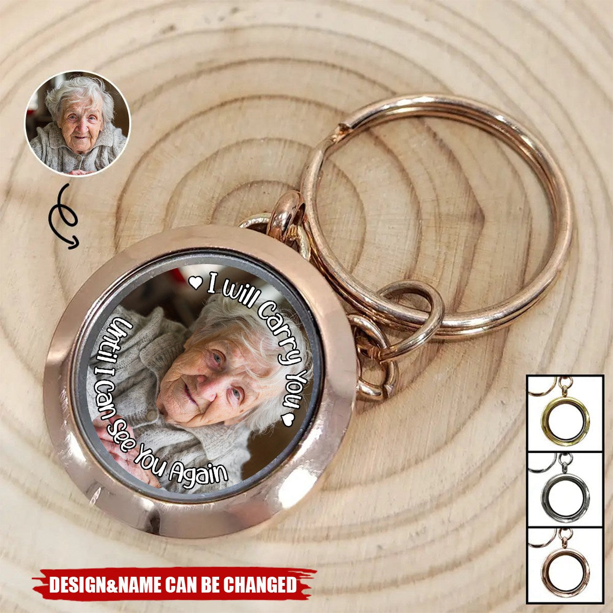 Custom Photo I Will Carry You Family Memorial - Personalized Keepsake Keychain