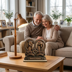 "Love You Then, Love You Now" – Personalized Wood Plaque | Gift For Couples