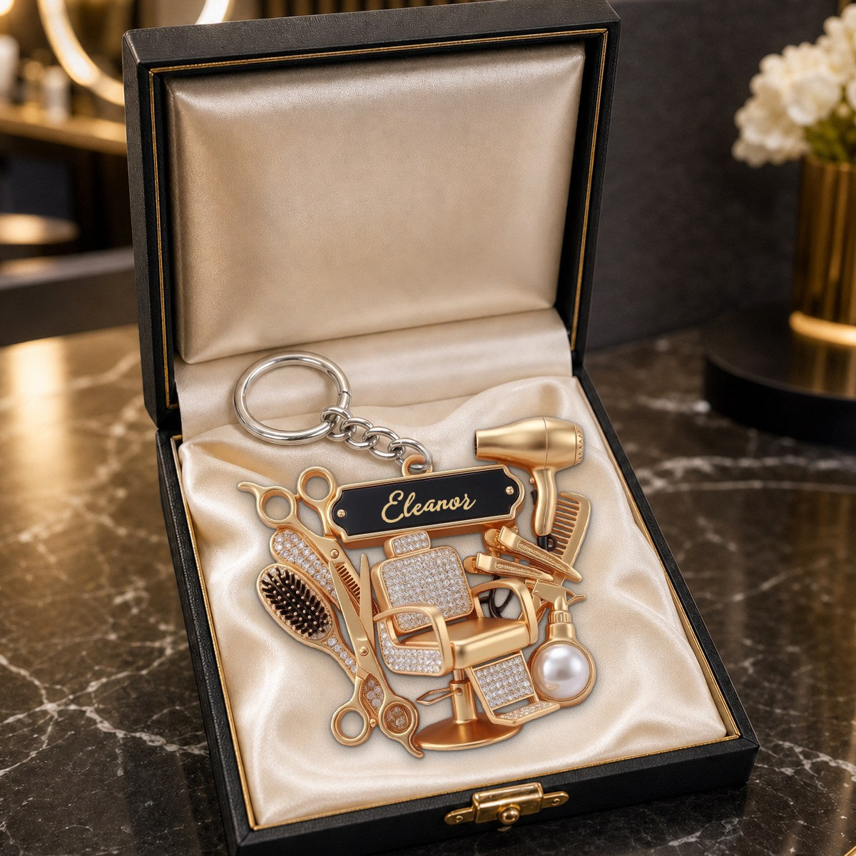 Master of Style, Personalized Keychain, Gift for Hairstylist Lovers