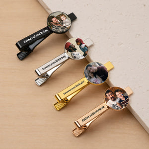 Personalized Photo Tie Clip – Wedding Gift For Dad, Husband, Groom & Groomsman