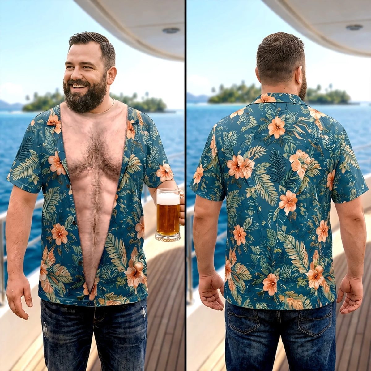 Summer Vacation Gift For Men – Personalized "Too Hot To Handle" Funny Custom T-Shirt