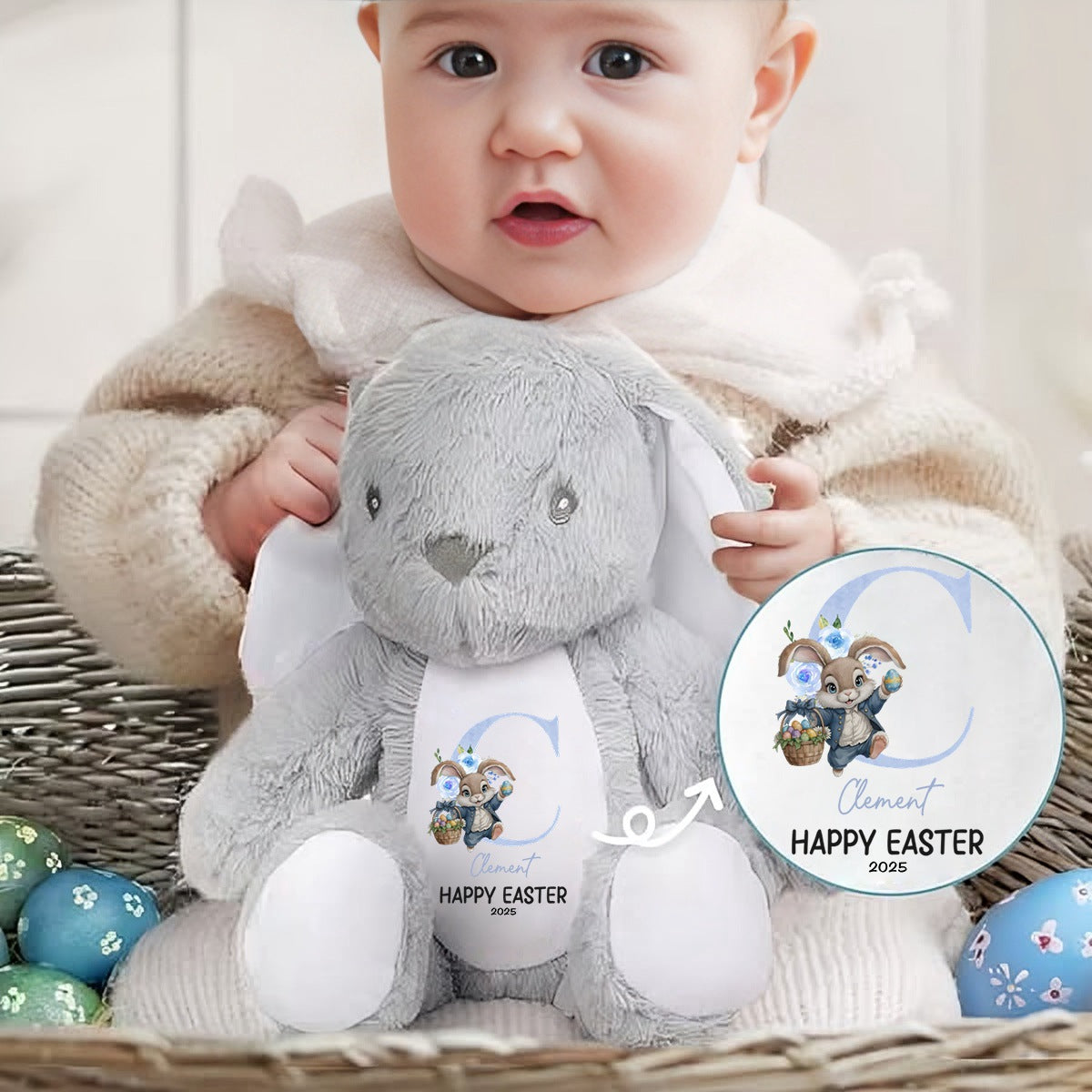 Family Personalized Custom Easter Bunny Plush - Easter Gift For Family Members