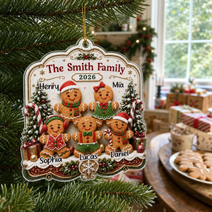 Our Sweet Family – Personalized Acrylic Christmas Ornament | Custom Names Family Keepsake