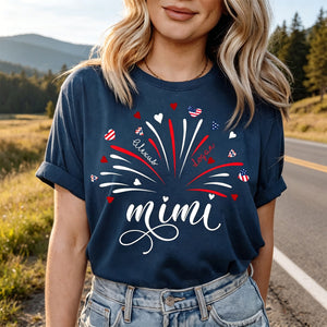 Personalized Firework Grandma And Kids Pure Cotton T-Shirt