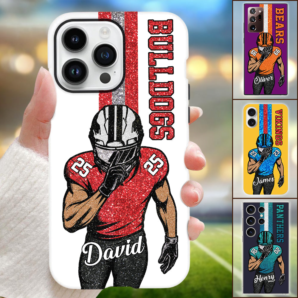 Personalized Clipart Phone Case For Football Family