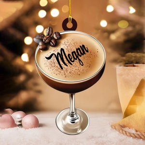Personalized Espresso Martini Ornament, Gift For Martini Drinkers,Bartender Gift