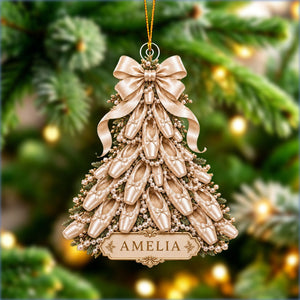 Custom Ballerina Acrylic Ornament – Pointe Shoe Christmas Keepsake | Personalized Dancer Gift & 2026 Holiday Decor