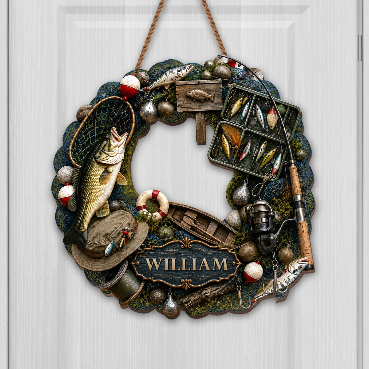 "A Life Spent Fishing" – Personalized Wood Sign | Gift For Fishing Lovers & Anglers