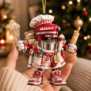 Personalized Stand Mixer Baker Christmas Ornament – Cute Baking Lover Gift