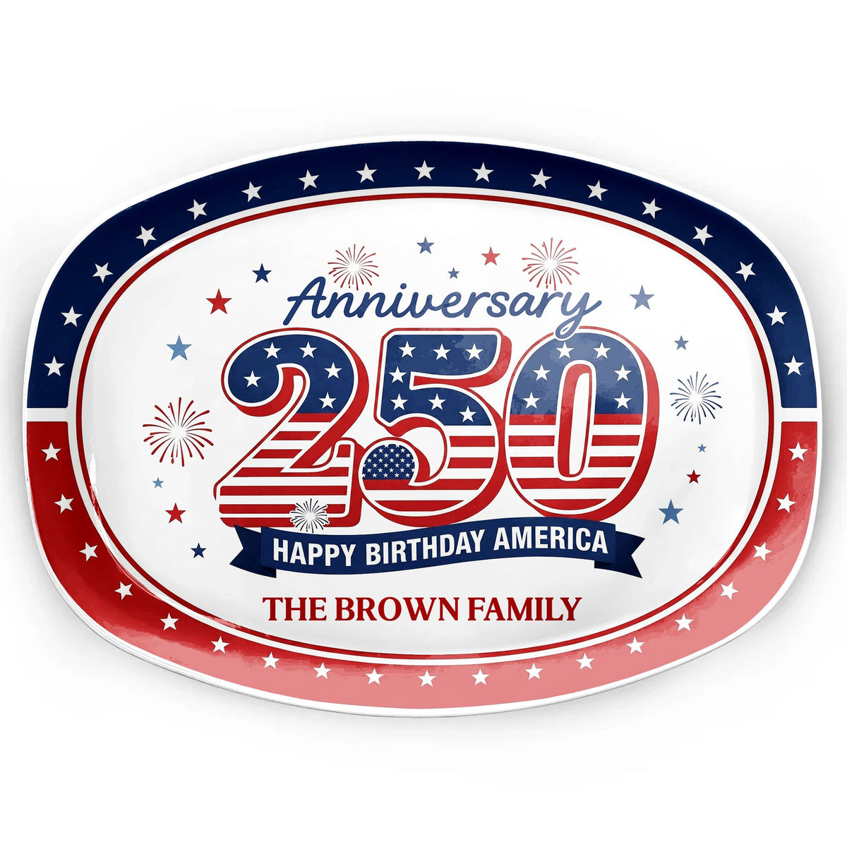 "Happy Birthday, America" – Personalized Custom Plate | Gift For Families