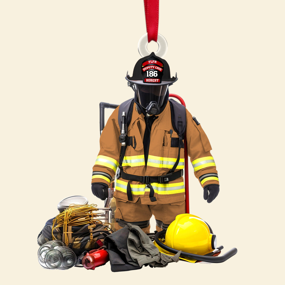 Personalized Firefighter Christmas Ornament Gifts For Firefighter