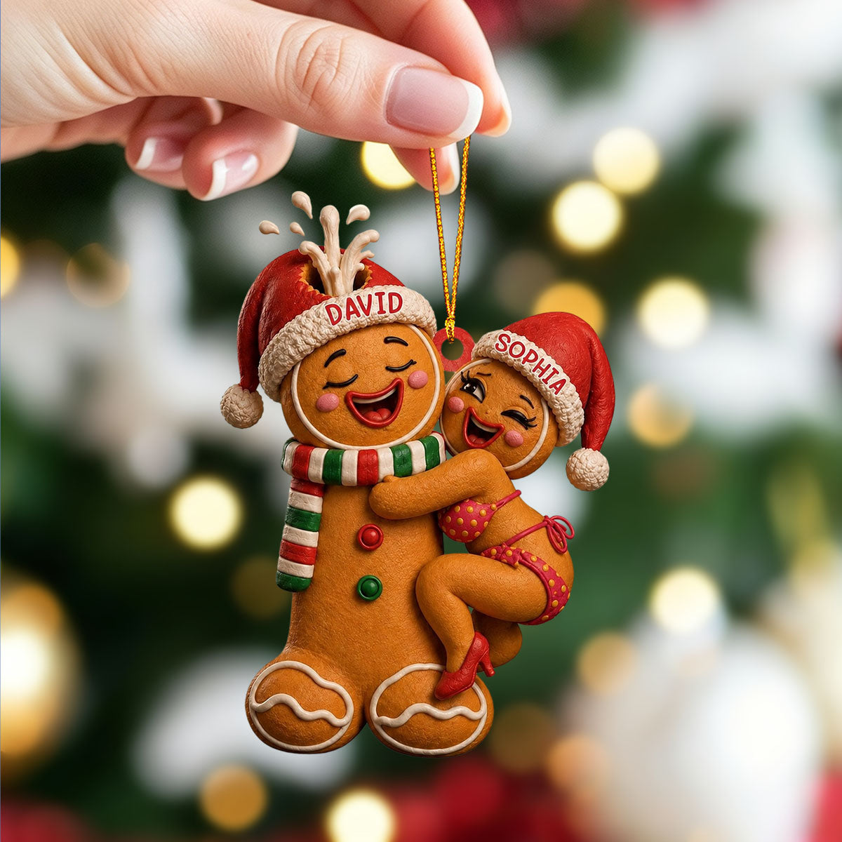 "Our Sweetest Christmas Together" – Personalized Acrylic Ornament | Gift For Couples
