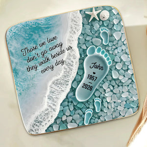 "Where Love Never Ends" – Sea Glass Design Personalized Jewelry Dish | Memorial Ocean Remembrance Gift For Loss of Loved One