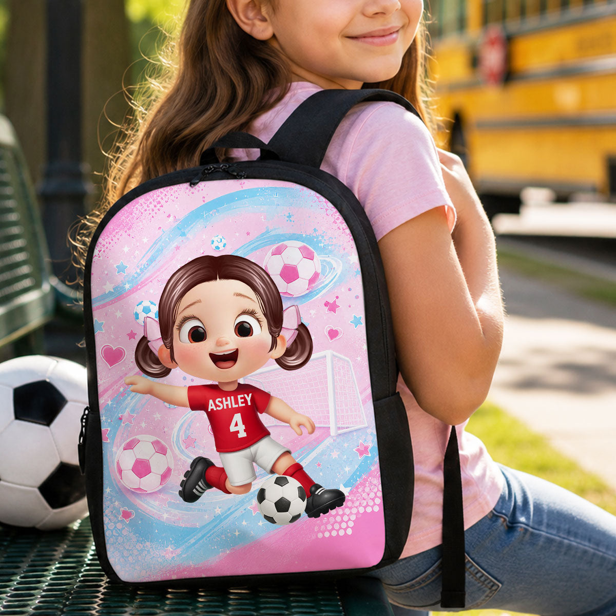 Back To School Backpack For Kids – Personalized Soccer Design For Boys & Girls