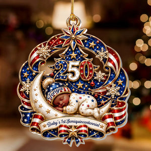 Personalized "Baby's 1st Semiquincentennial" Acrylic Ornament – 250th Anniversary Keepsake