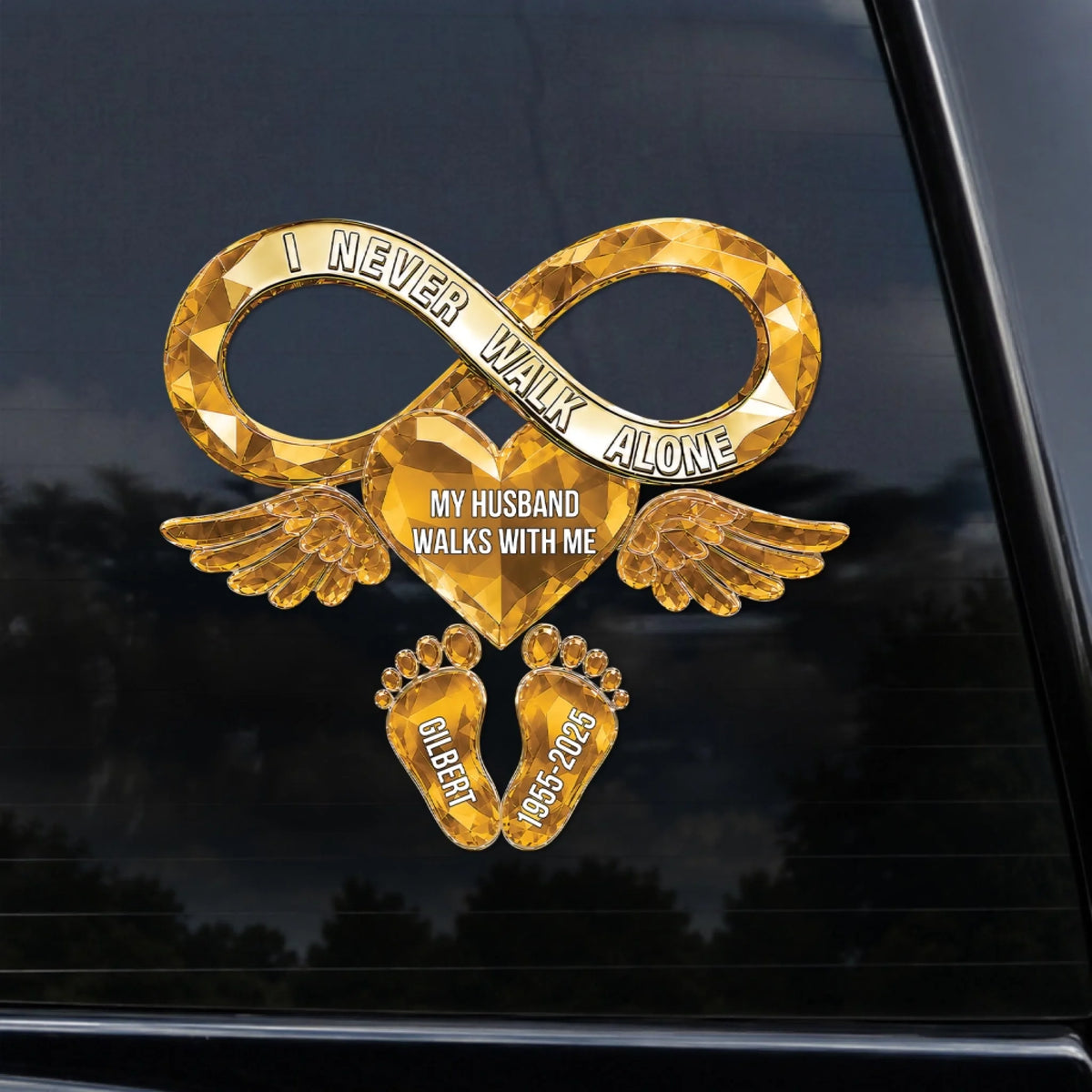 Memorial Gift For Loss Of Loved One – Personalized Decal "Your Love Still Rides Beside Me Every Day"