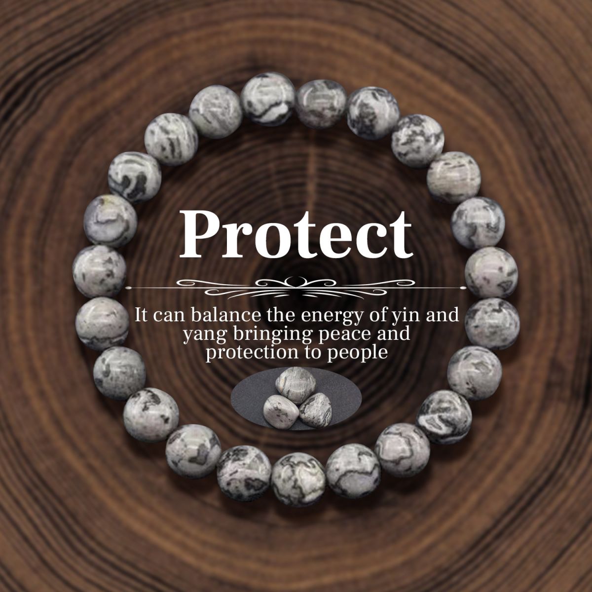 Fashion Natural Stone Beaded Bracelets Healing Stone Bracelet Energy Jewelry Gifts
