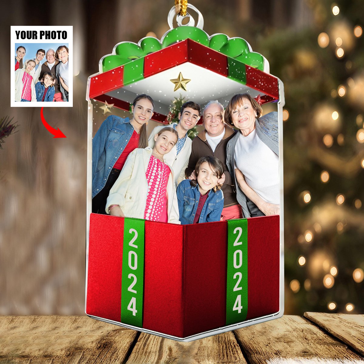 The Best Gift Ever - Personalized Acrylic Photo Ornament
