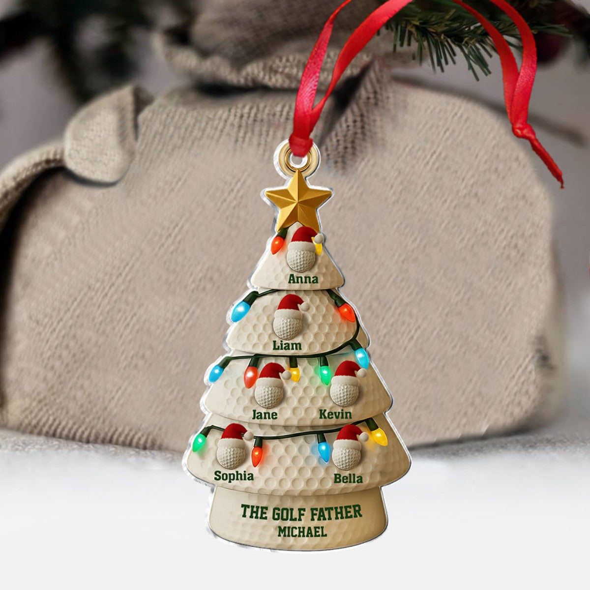 The Golf Father - Personalized Golf Acrylic Ornament