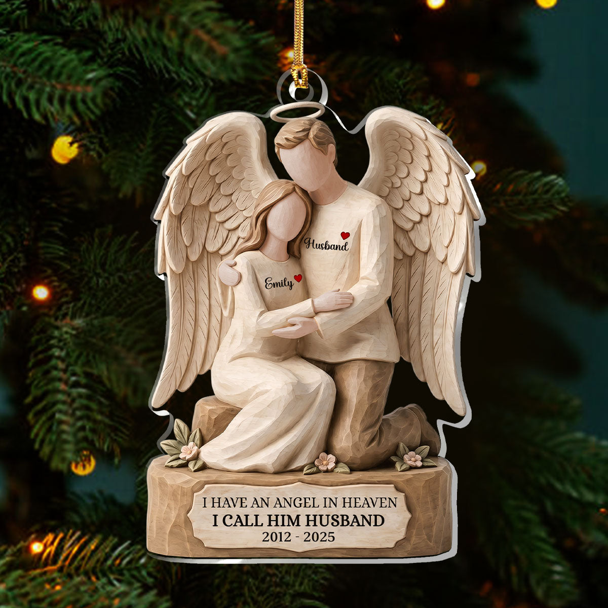 "I Have an Angel In Heaven" – Personalized Acrylic Ornament | Memorial Keepsake Gift