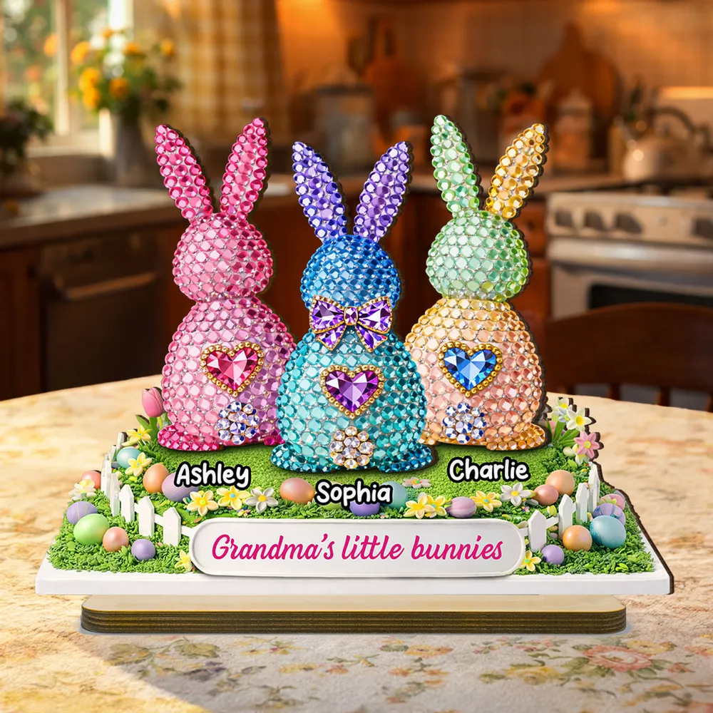 Grandma's Little Bunnies Easter - Personalized Wooden Plaque