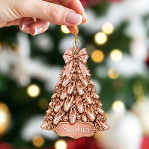 Custom Ballerina Acrylic Ornament – Pointe Shoe Christmas Keepsake | Personalized Dancer Gift & 2026 Holiday Decor
