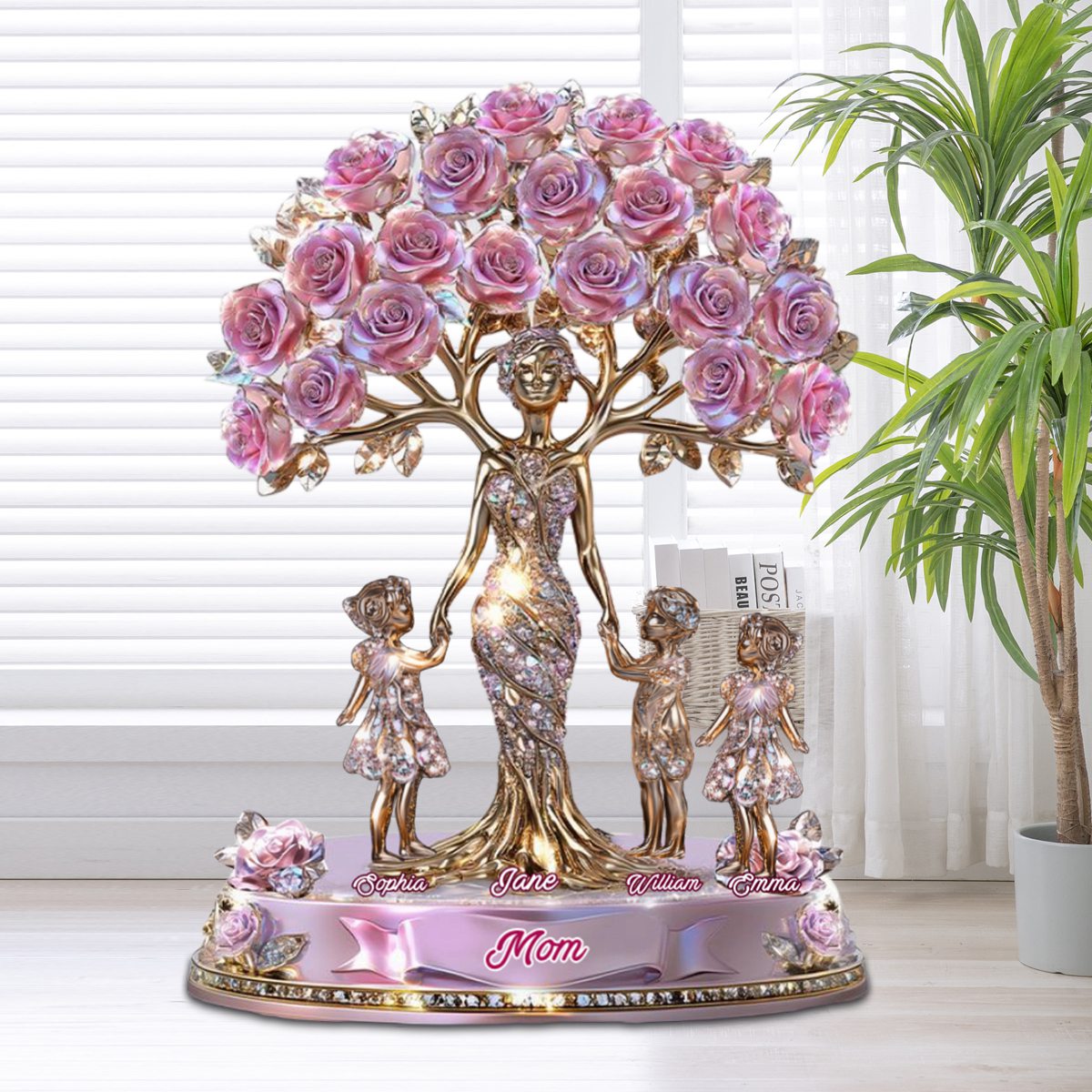 The Love Between Mother And Her Kids - Personalized Custom Shaped Acrylic Plaque