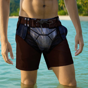 Warrior Armor Style – Personalized Men's Beach Shorts | Gift For Him
