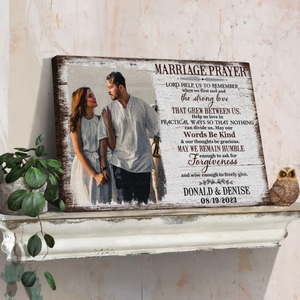 Personalized Canvas Prints, Custom Photo, Gift For Wedding Shower Marriage Prayer Canvas