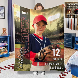 Any Photo, Name, School.... - Personalized Basketball Blanket