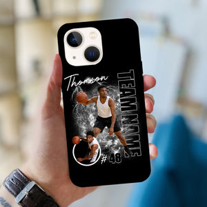 Custom Photo Basketball Player - Personalized Team Name School Name Phone Case