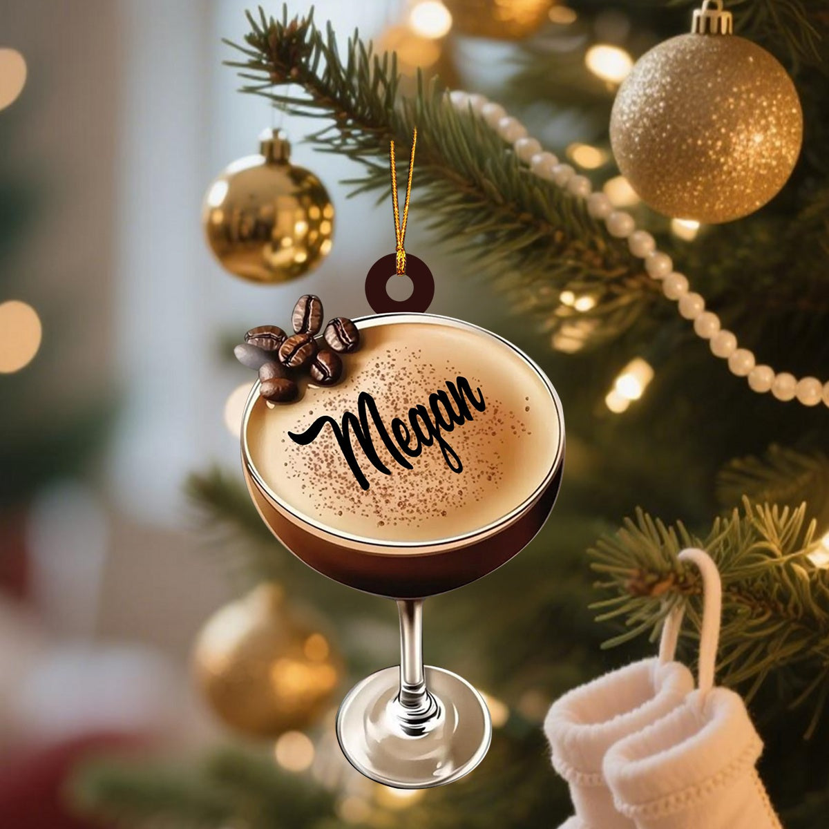 Personalized Espresso Martini Ornament, Gift For Martini Drinkers,Bartender Gift