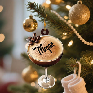 Personalized Espresso Martini Ornament, Gift For Martini Drinkers,Bartender Gift