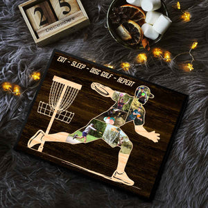 Personalized Disc Golf Photo Collage Canvas – Custom Gift For Disc Golfers & Father's Day