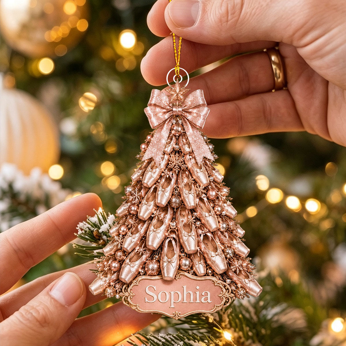 Custom Ballerina Acrylic Ornament – Pointe Shoe Christmas Keepsake | Personalized Dancer Gift & 2026 Holiday Decor