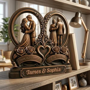 "Love You Then, Love You Now" – Personalized Wood Plaque | Gift For Couples