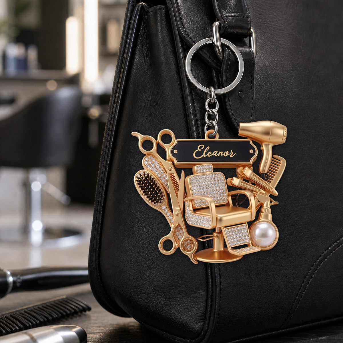 Master of Style, Personalized Keychain, Gift for Hairstylist Lovers