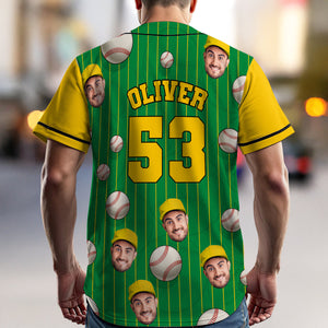 Custom Photo Baseball Jersey – Personalized Sport Lovers Shirt With Team Name