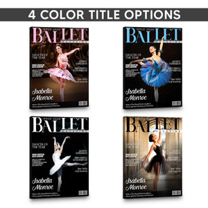 Ballet Dancer Magazine Cover Canvas, Personalized Dance Gift For Ballet Dancers
