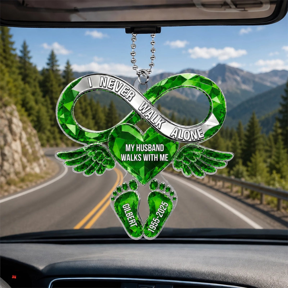 Personalized "Your Love Still Rides Beside Me" Acrylic Car Hanger – Memorial Gift For Loss Of Loved One