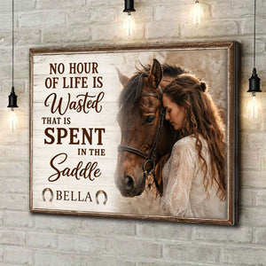 Horse Girl Personalized Canvas Poster Custom Name Equestrian Quote Gift For Horse Lovers